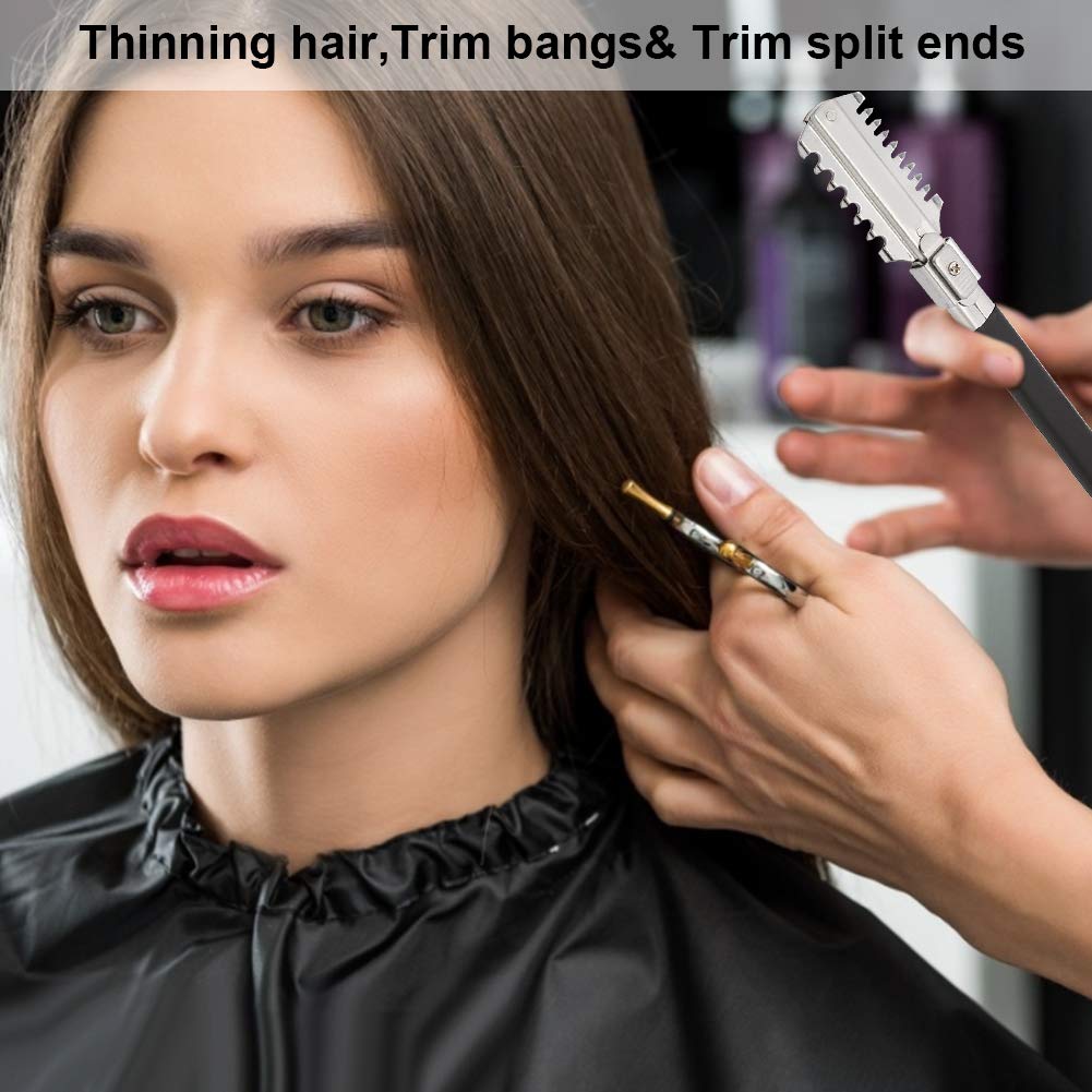 Cimenn Razor Comb Double-edge Razor Blades Manual Hair Cutting Thinning Barber Comb