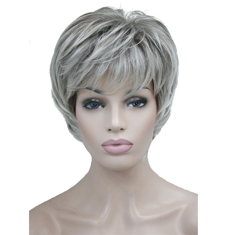 #48T: Aimole Short Layered Body Wave Wigs Synthetic Women'S Wig Full Hair #48T