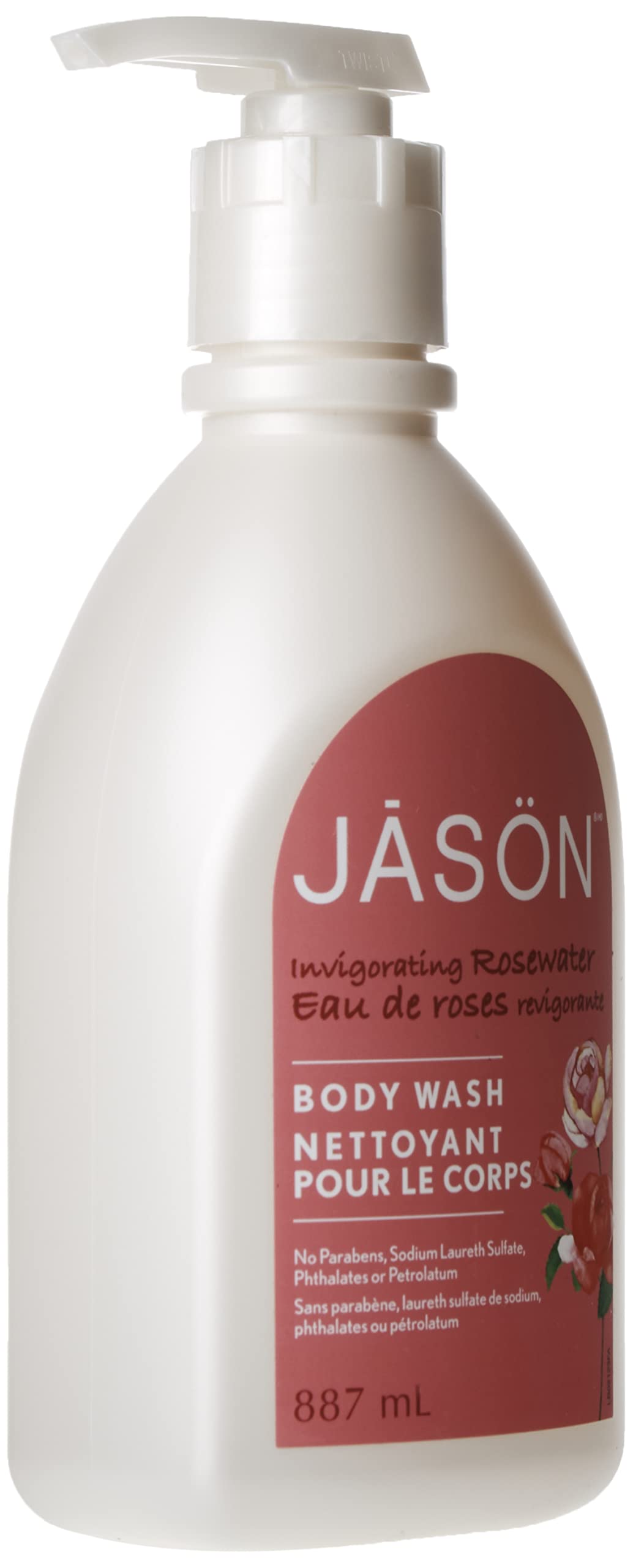 Jason Shower Body Wash, Rosewater, 30 oz, 2 pk