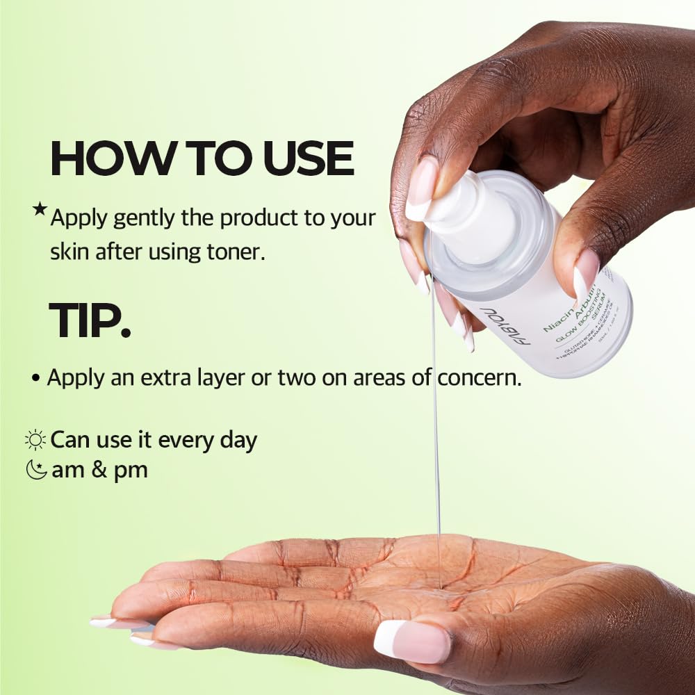 Niacinamide Arbutin Glow Boosting Serum 1.69 oz – Korean Skin Care for Radiant Skin, Deep Hydration & Even Tone with 10% Niacinamide & Arbutin, Daily Moisture Serum