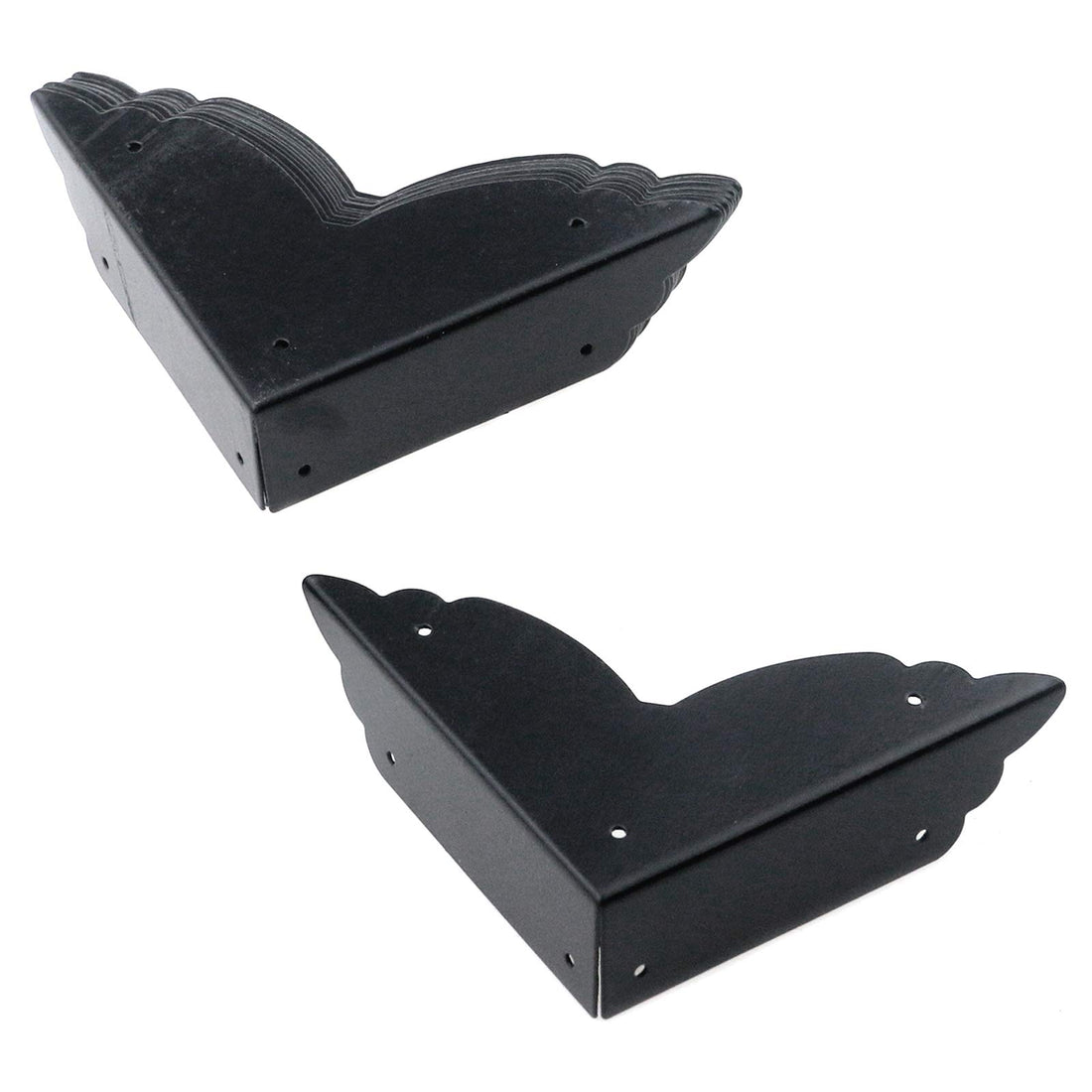 Antrader Metal Box Corner Protector Black Edge Safety Bumpers Furniture Corner Cover Guard Side Length 2.8 Pack of 12