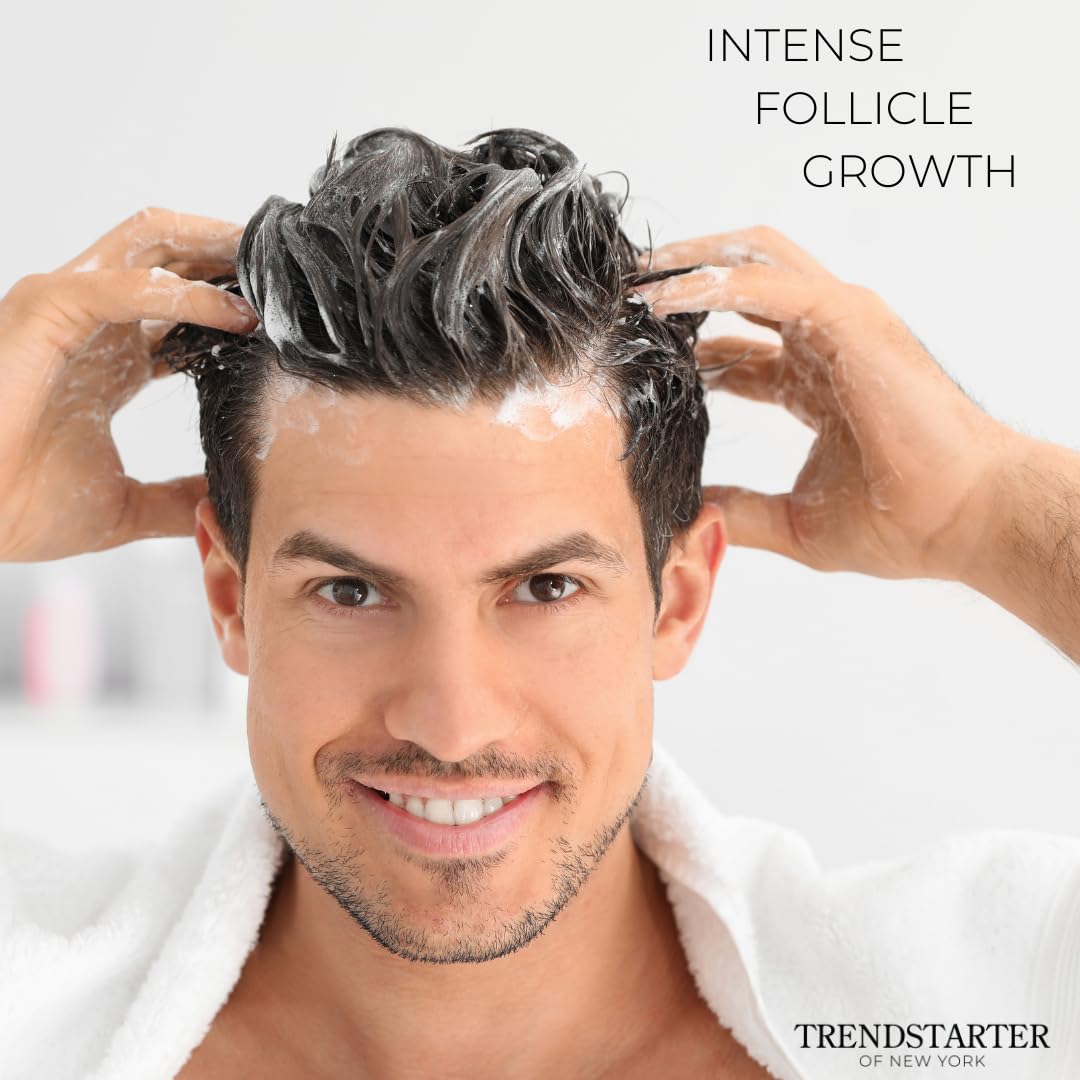 TRENDSTARTER - TEA TREE & BIOTIN THICKENING SHAMPOO (10.14Fl.Oz) - Argan Oil, Peppermint Oil, Collagen, Quinoa, Aloe, Rosemary, Green Tea, and Saw Palmetto (DHT Blocker) - Invigorating and Nourishing