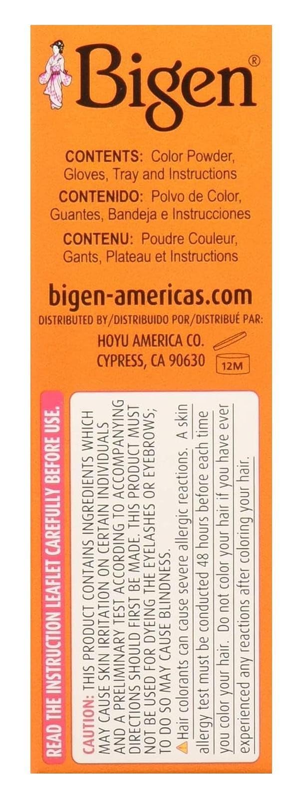Bigen Powder Hair Color #47 Medium Chestnut 0.21oz (6 Pack)