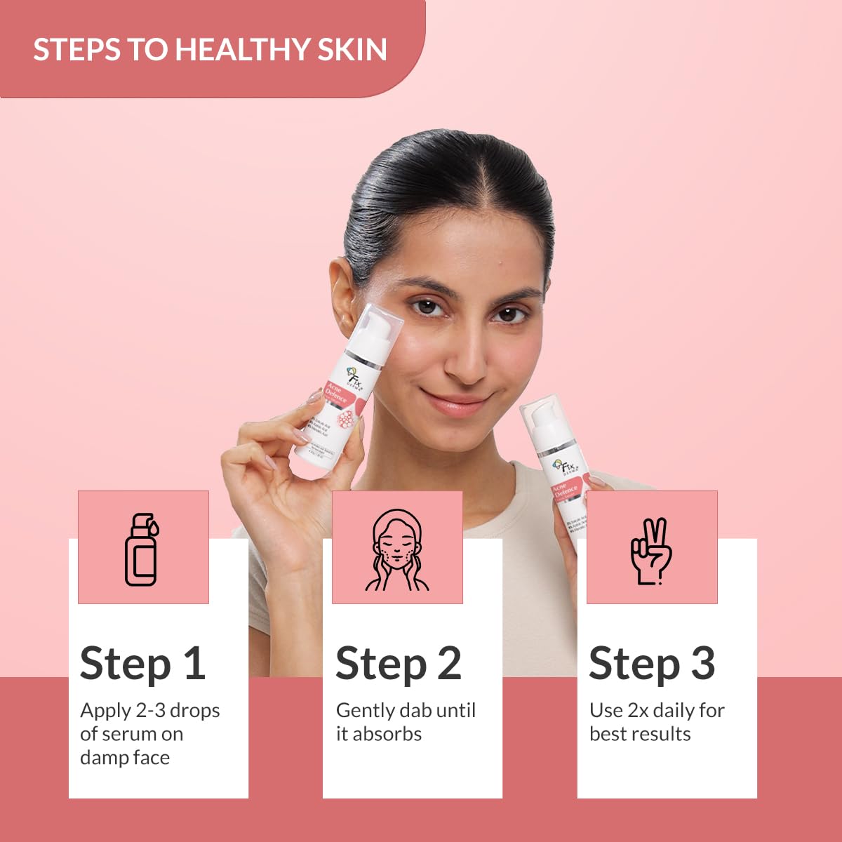 Fixderma 2% Salicylic Acid Serum for Anti Acne & Spot Treatment with 5% Azelaic Acid & 4% Mandelic Acid | Anti Acne Face Serum | Face Serum for Men & Women | Face Serum for Oily Skin - 30g