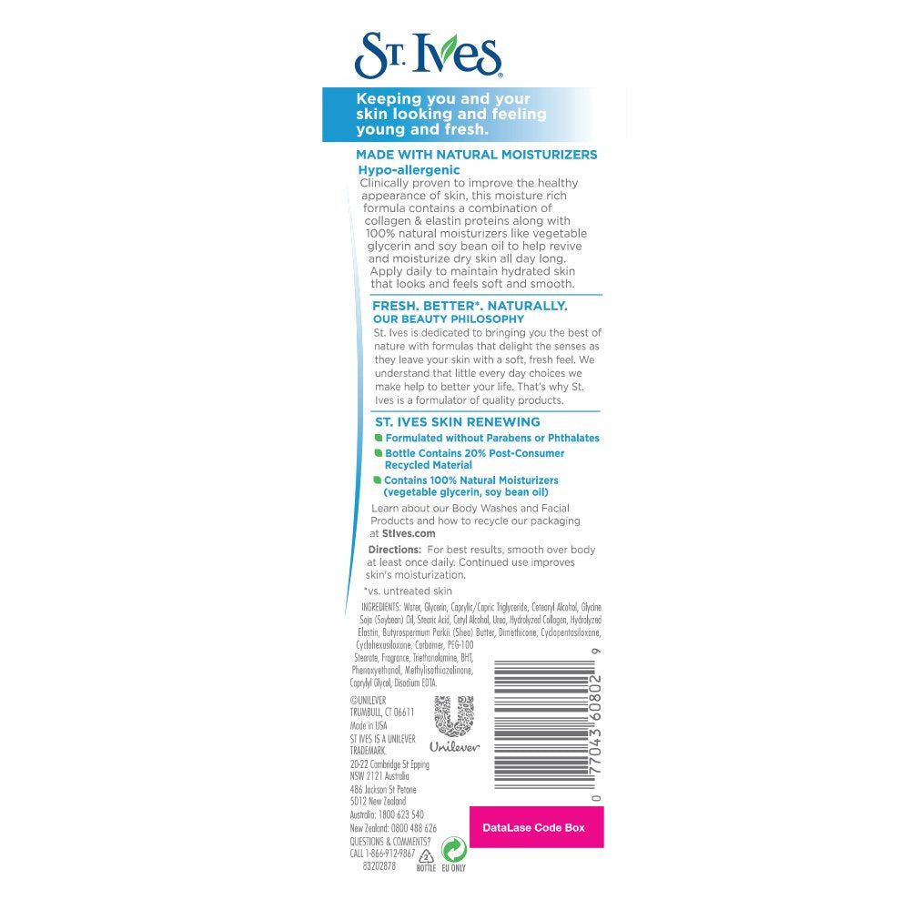 St. Ives Renewing Collagen & Elastin Hand & Body Lotion