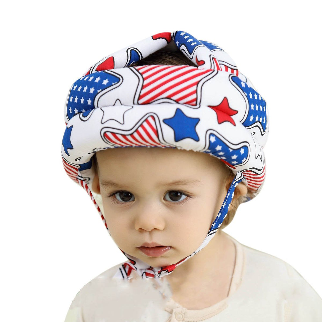 FLYPARTY Adjustable Infant Baby Toddler Protective Hat Helmet Safety Cap (Blue Star)