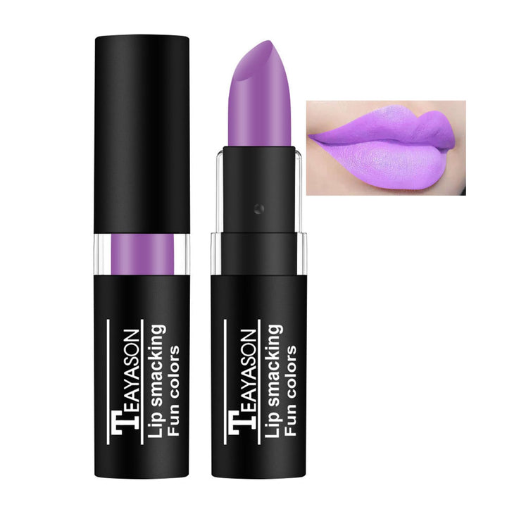 AKARY Purple Matte Lipstick Long Lasting Lip Gloss, Goth Lipstick Makeup No Fading Vintage Lipstick Cosmetics Party Makeup Gift, Professional Foundation for Women Halloween Party Cosplay