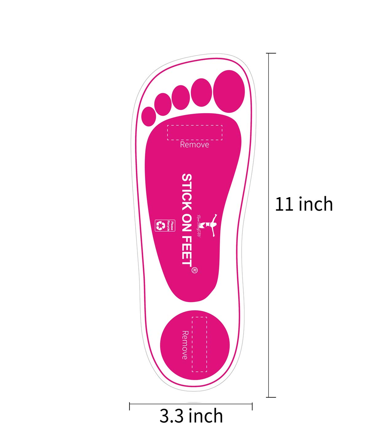 120 Pairs(240feets Total) Disposable Pink Stick on Foot