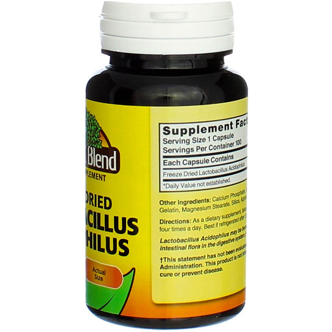 Freeze Dried Lactobacillus Acidophilus 100 Caps