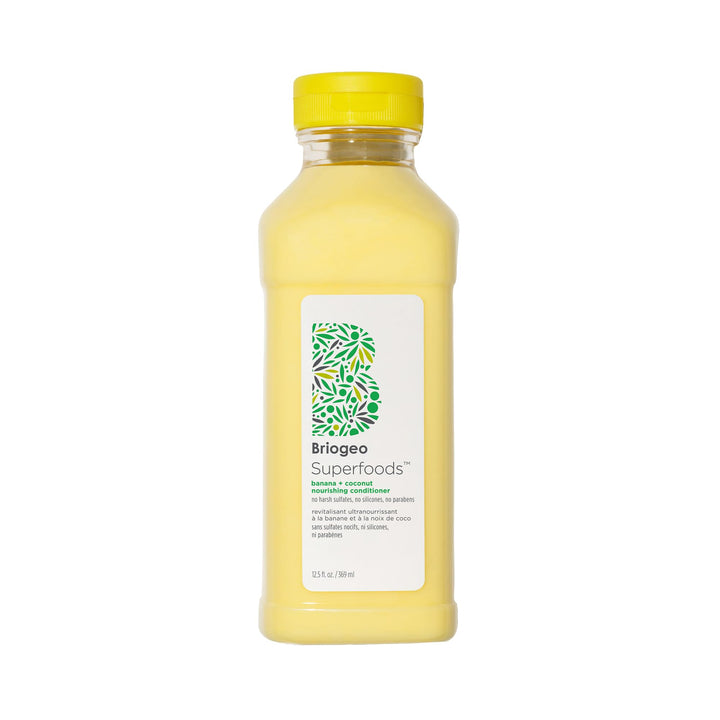 Briogeo Superfoods Banana + Coconut Nourishing Conditioner, Replenish Dull, Dry Hair and Supports Healthy Hair and Scalp, Moisturizing for All Hair Textures, Vegan, Cruelty-Free, 12.5 fl oz