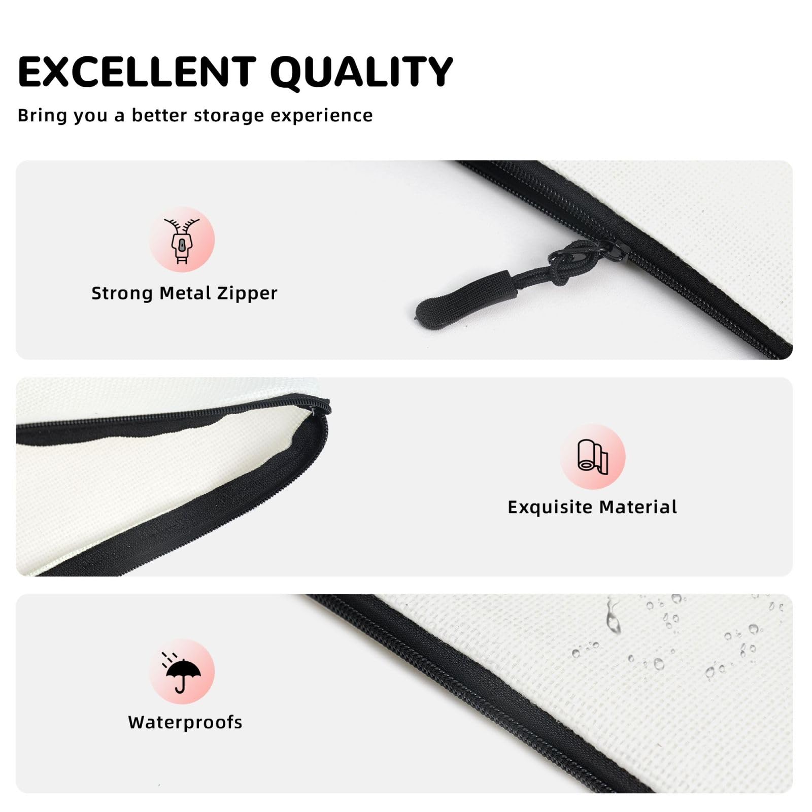 MINIOZE Tropical Pink Flamingo And Palm Leaves Makeup Bag Travel Cosmetic Bag Organizer Toiletry Bag Make Up Bags For Women Girls Large Light