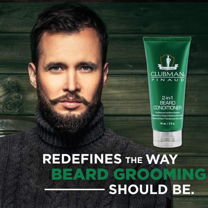 Clubman Beard 2-In-1 Conditioner 3 Ounce Tube (88ml) (2 Pack)