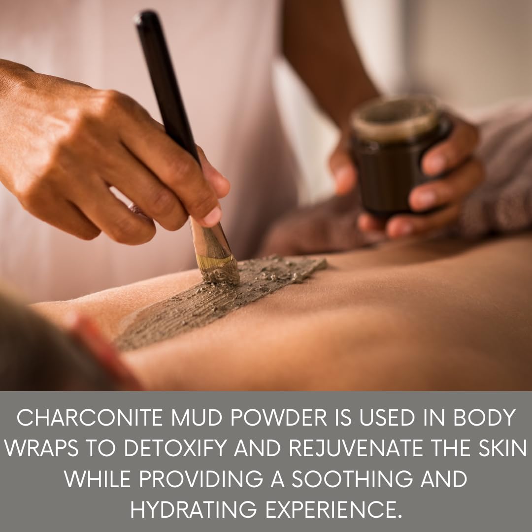 mGanna 100% Natural Pure Charconite Mud For Smooth Skin and Hair Care 227 g / 0.5 lbs