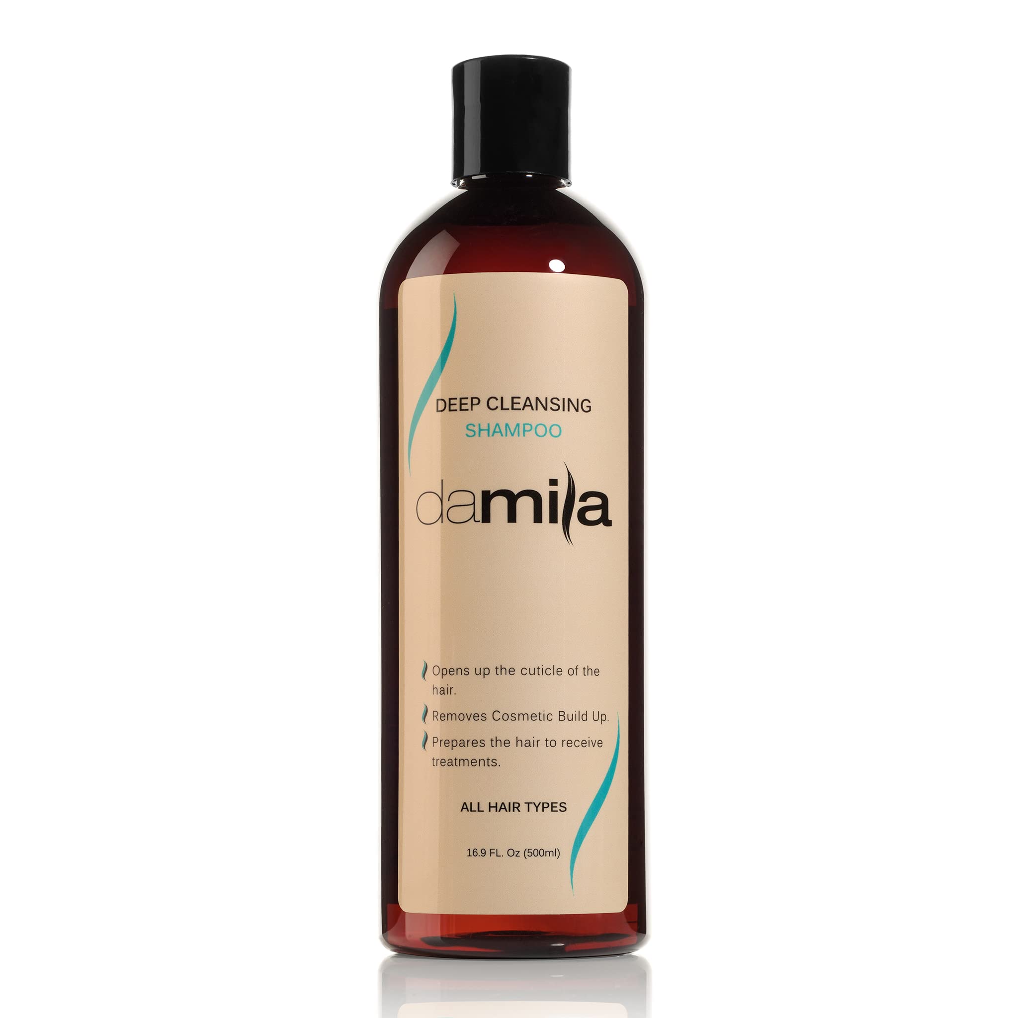 damila Deep Cleansing Shampoo - Clarifying Shampoo For All Hair Types - Degreases, Removes Residue and Product Build Up - Prepares Hair for Keratin Hair Treatment - 16.9 Fl. Oz