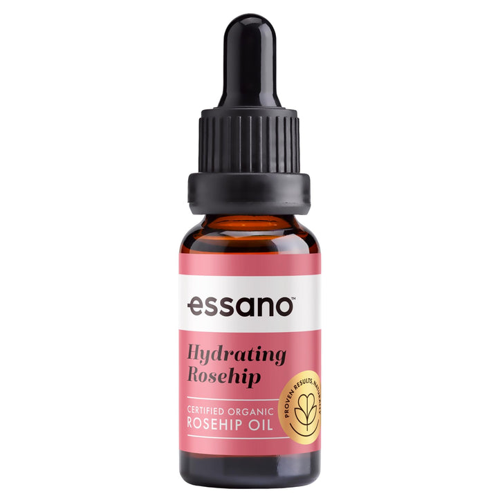 Essano Rosehip Oil for Face Organic Cold Pressed, Skin Care & Body Care with Vitamin E, Polyphenols, Natural Facial & Body Oil to Support Appearance of Fine Lines & Wrinkles, Cruelty Free, 20ml