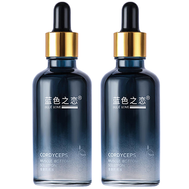 BLUE LOVE 2PC Cordyceps Facial Essence Serum - Reduces Fine Lines & Wrinkles, Hydrating & Anti-Aging Formula with Natural Ingredients for All Skin Types