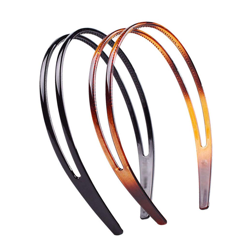 Plastic Tooth Hair Comb Headband Hard Headbands Ribbon Hairband Women Men Hair Accessory (style04)