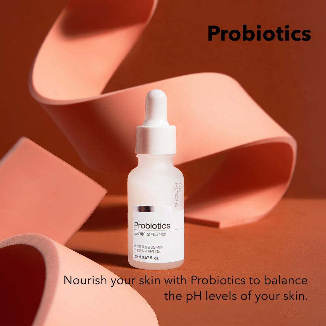 The Potions Probiotics Facial Ampoule l Natural Strength and Healing Benefits, Hydration, Moisture Protection l Korean Skincare, Cruelty-free, Hypoallergenic - 20ml