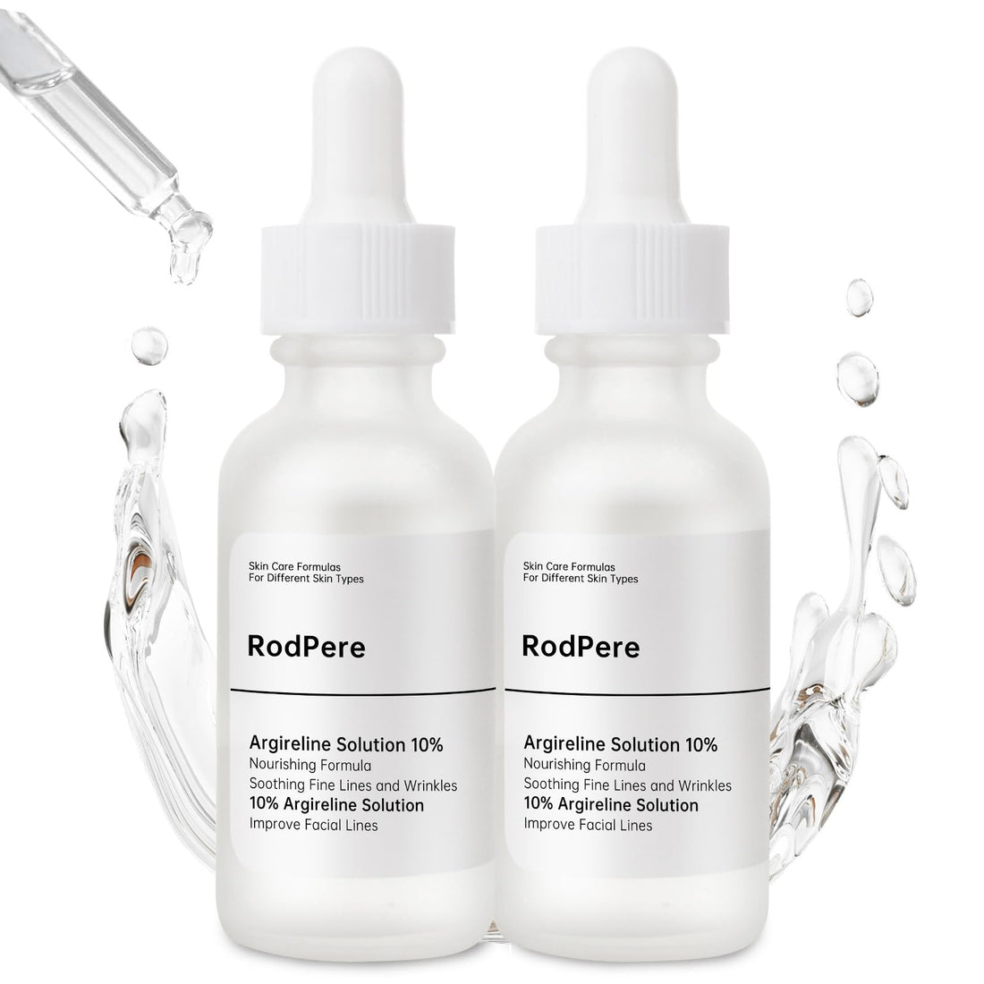 Argireline Serum With Hyaluronic Acid For Fine Lines, Anti Aging Argireline Solution 10 Percent For Dark Spot, 2 PCS Anti Wrinkles Multi Peptide Serum For Face, Eye, Neck.