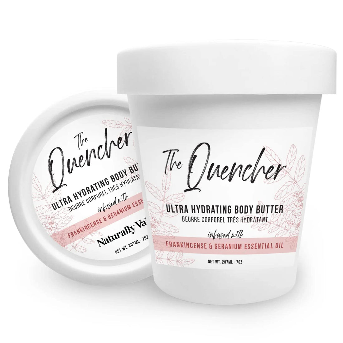 Naturally Vain The Quencher Ultra Hydrating Body Butter, Body Lotion, Moisturizing Lotion, Dry Skin, Shea Butter, Geranium Essential Oil, Frankincense Essential Oil, Hydrating