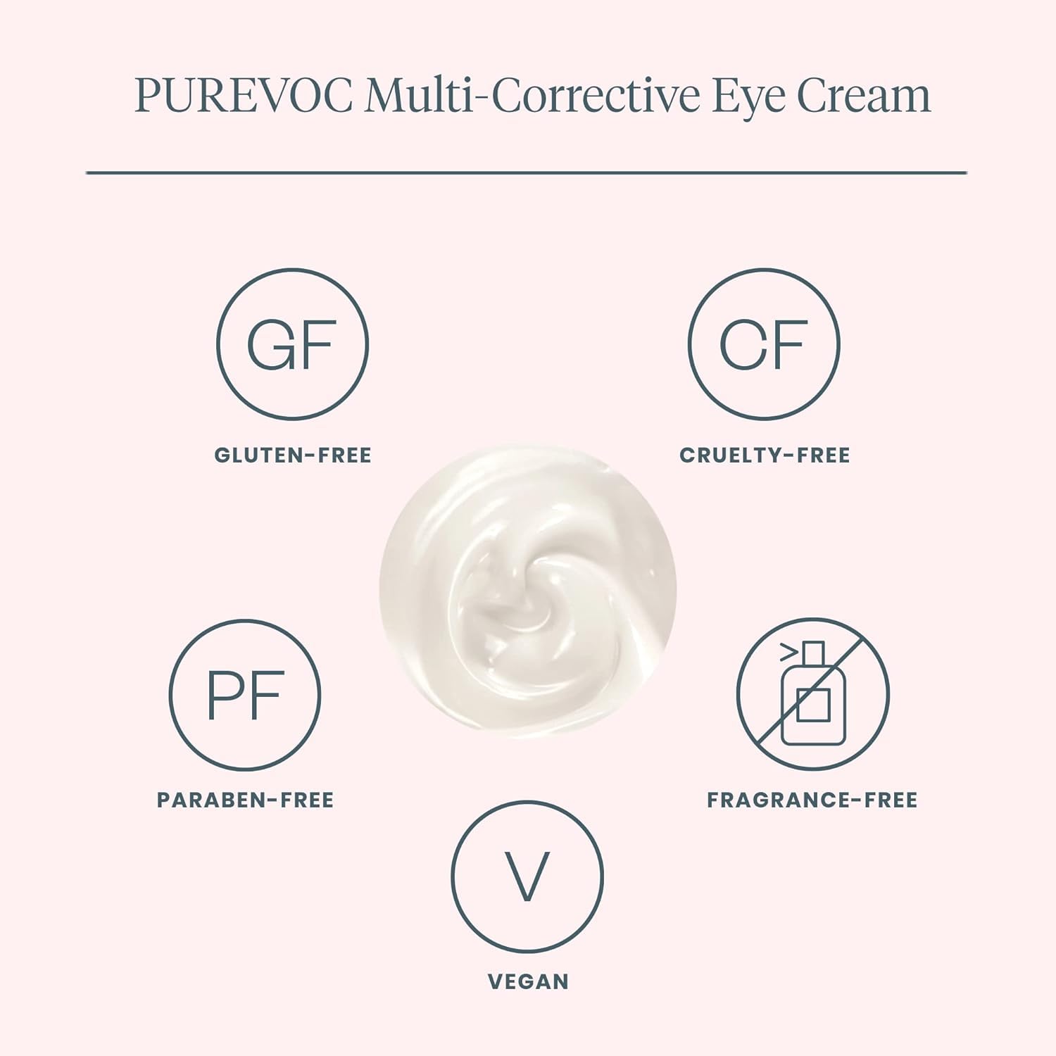 Wonderskin Purevoc Eye Cream for Dark Circles and Puffiness 0.5 Oz - Under Eye Cream for Women and Men with Mango & Shea Butter, Squalane - Fragrance-Free