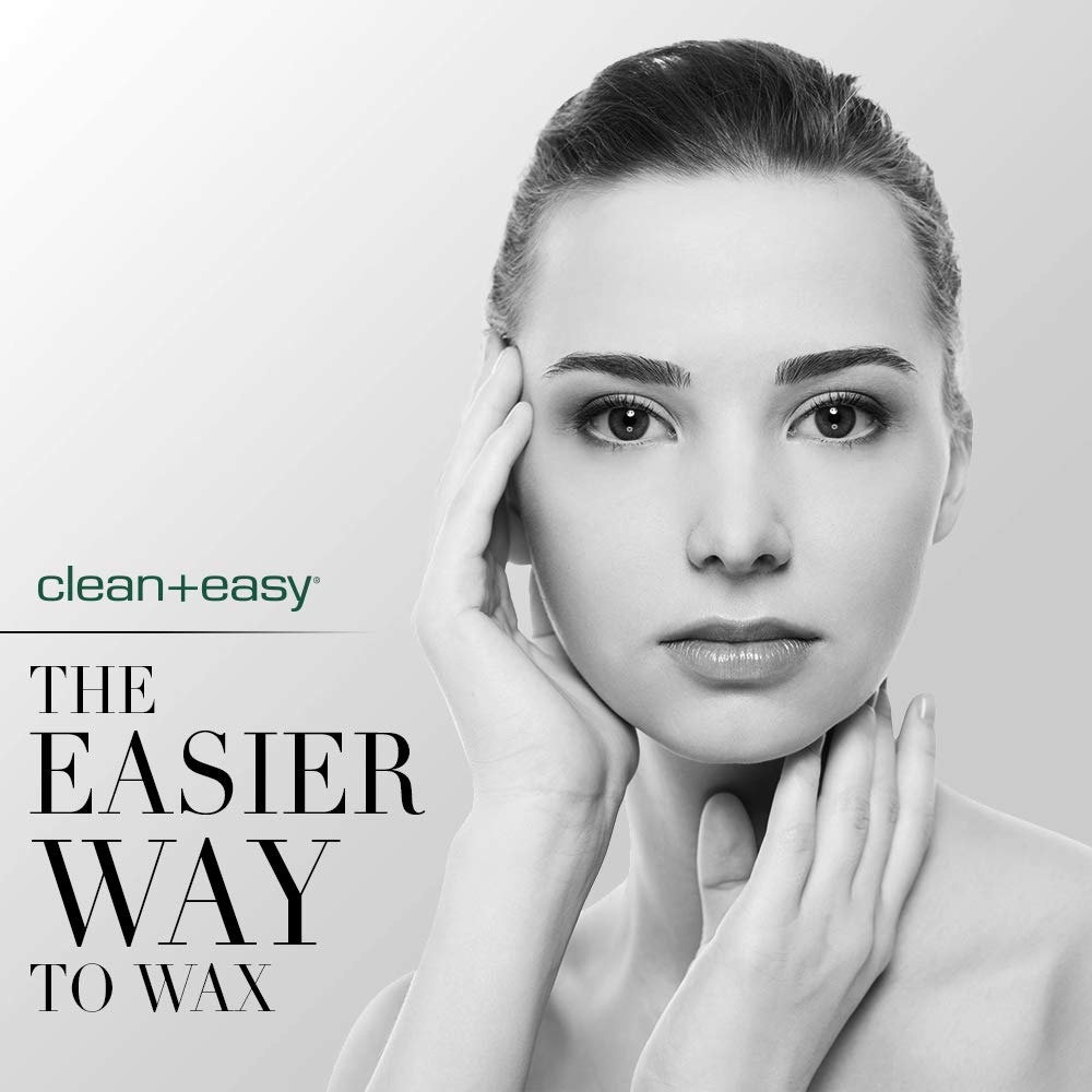 Clean + Easy Waxing Spa Basic Kit (120V), Top Pick Complete Face and Body Hair Removal Essentials for a Smooth, Flawless, Hair-Free Skin for Weeks