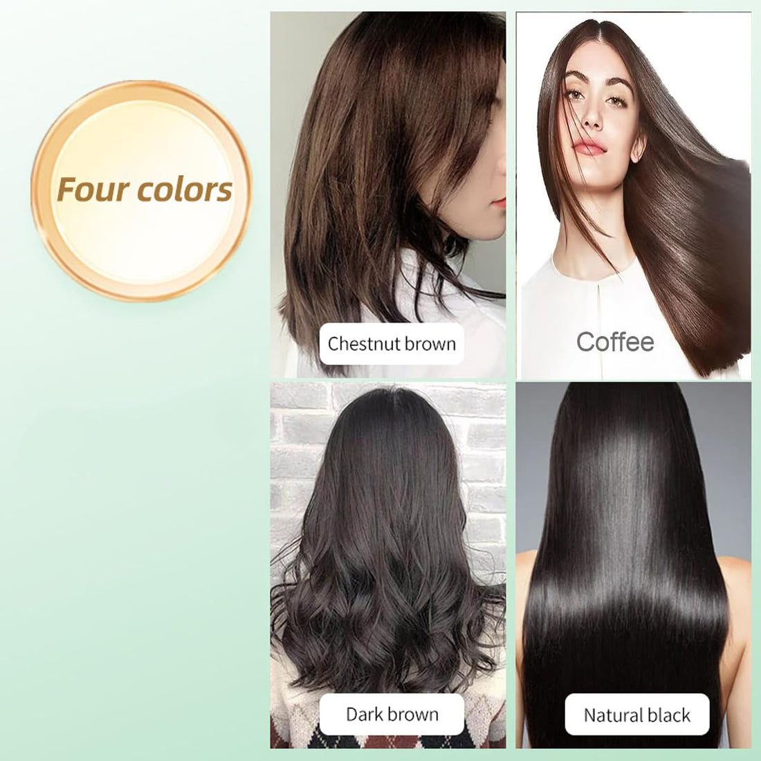 Natural Bubble Plant Hair Dye,New Botanical Bubble Hair Dye,Hair Dye Shampoo for Gray Hair for Women and Men,30ml 10Packs (Natural Black, 300 ML)
