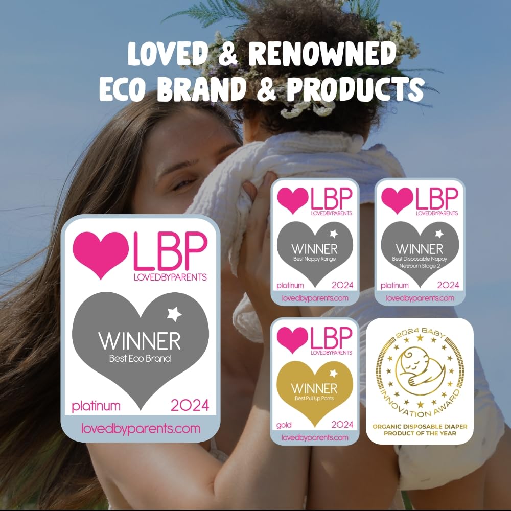 Eco by Naty Pull Ups - Hypoallergenic and Chemical-Free Training Pants, Highly Absorbent and Eco Friendly Pull Ups for Boys and Girls - Size (6) 4T-5T (35+ lbs) – 18 Count