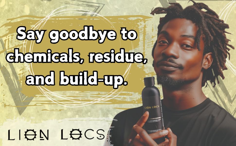 Lion Locs Shampoo and Conditioner for Dreads, Sisterlocks, Locks, & Dreadlocks | Lightweight Vegan Co Wash (8oz)