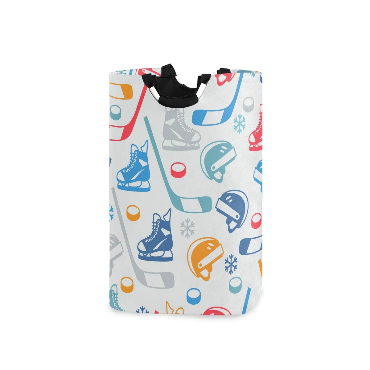 senya Large Storage Basket with Handles Collapsible Organizer Bin Laundry Hamper for Nursery Clothes Toys, Ice Hockey Sport Equipment