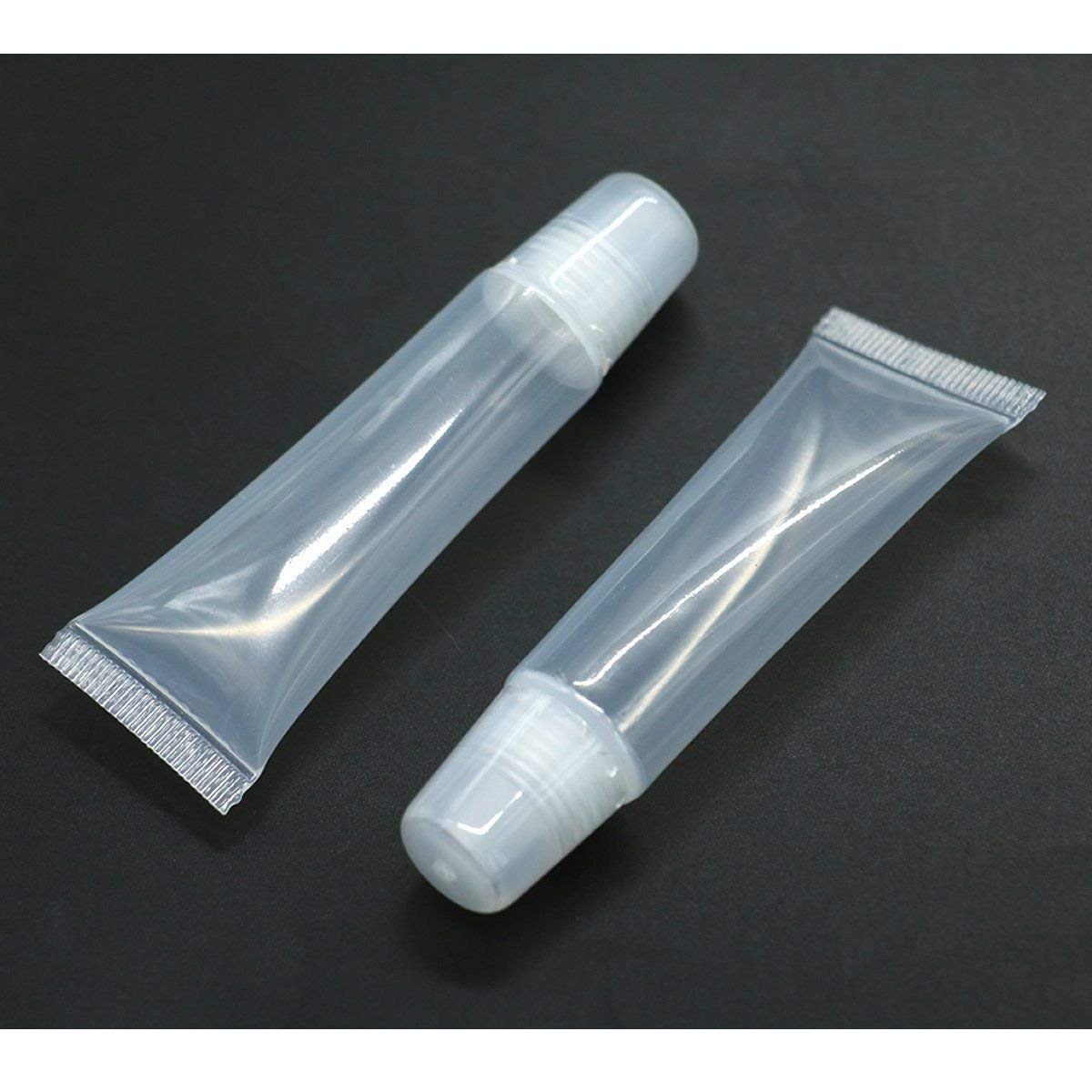 20Pcs Empty Refillable 10ml Mini Clear Lip Gloss Balm Cosmetic Containers With Syringe for DIY Lip Gloss