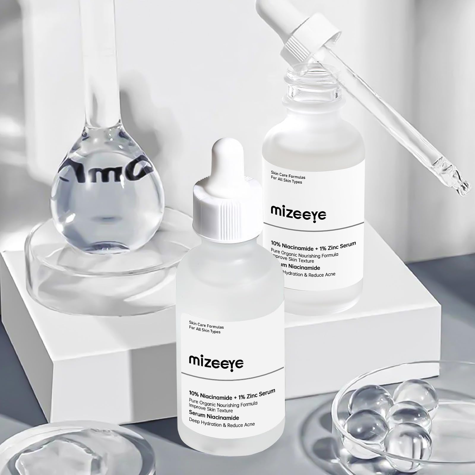 Niacinamide 10% + Zinc 1% Face Serum for Women, 30ML/1 Fl Oz Refreshing Niacinamide Serum for Face, Niacinamide Facial Serum For Acne.