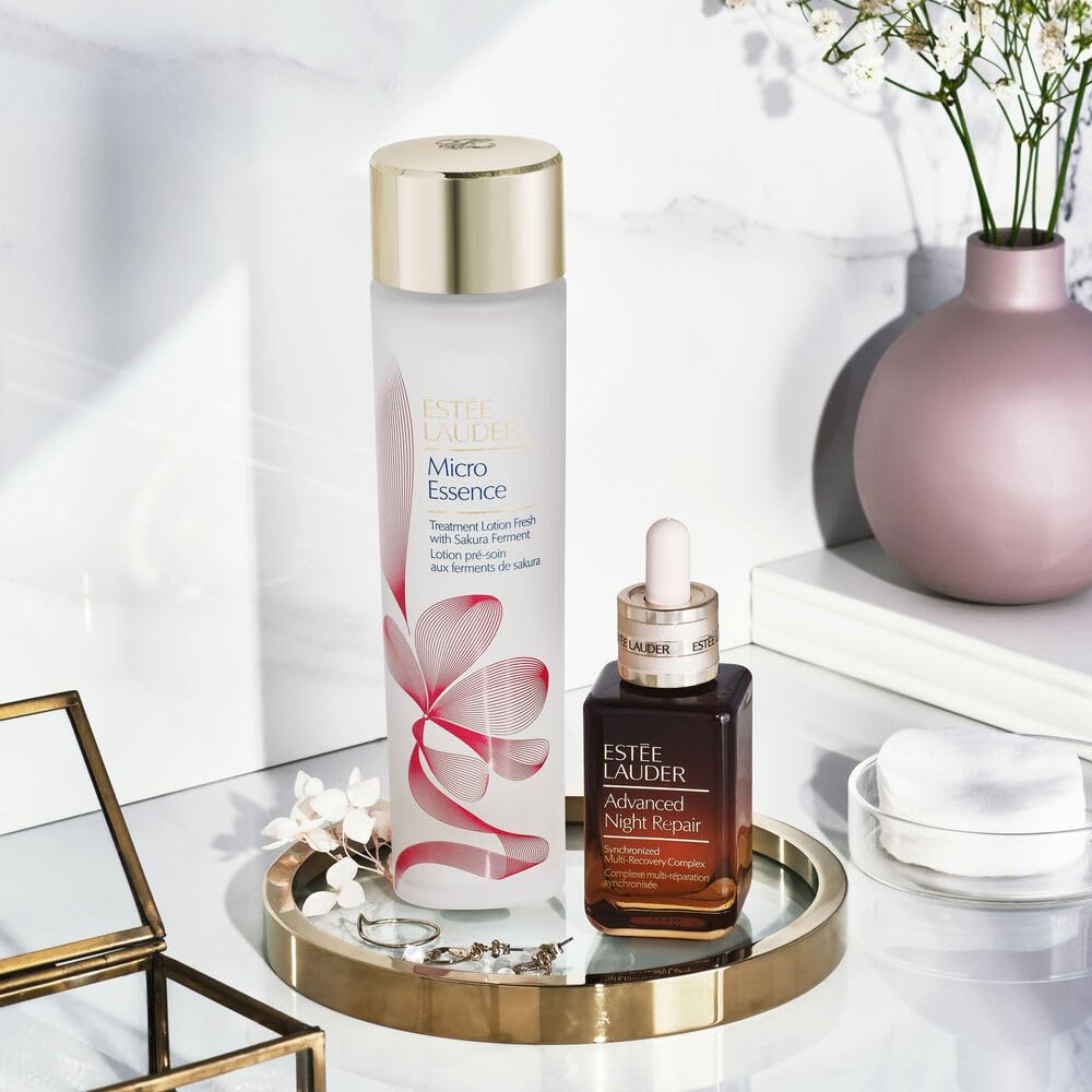 Estée Lauder Micro Essence Treatment Lotion Toner Fresh with Sakura Ferment | Hydrating & Soothing + Skin Barrier Repair, 3.4 Fl Oz