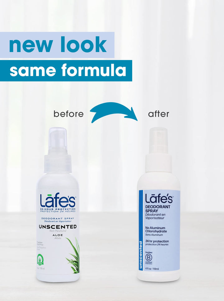 Lafes Deodorant Spray with Aloe Vera, 8 Ounce