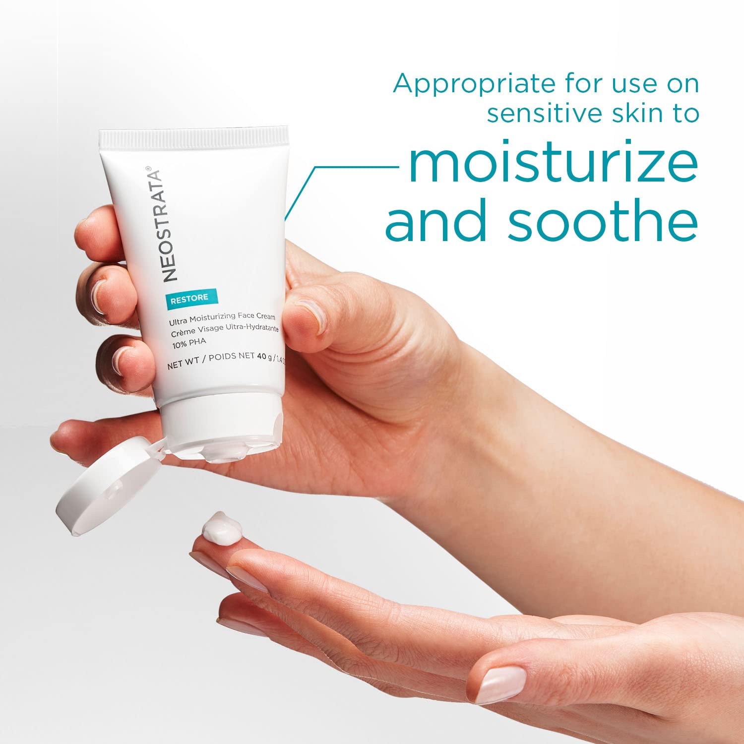 NEOSTRATA Ultra Moisturizing Face Cream Strengthening PHA Emollient with Vitamin E For Dry, Sensitive Skin Non-Comedogenic, Fragrance-Free, 40 g.