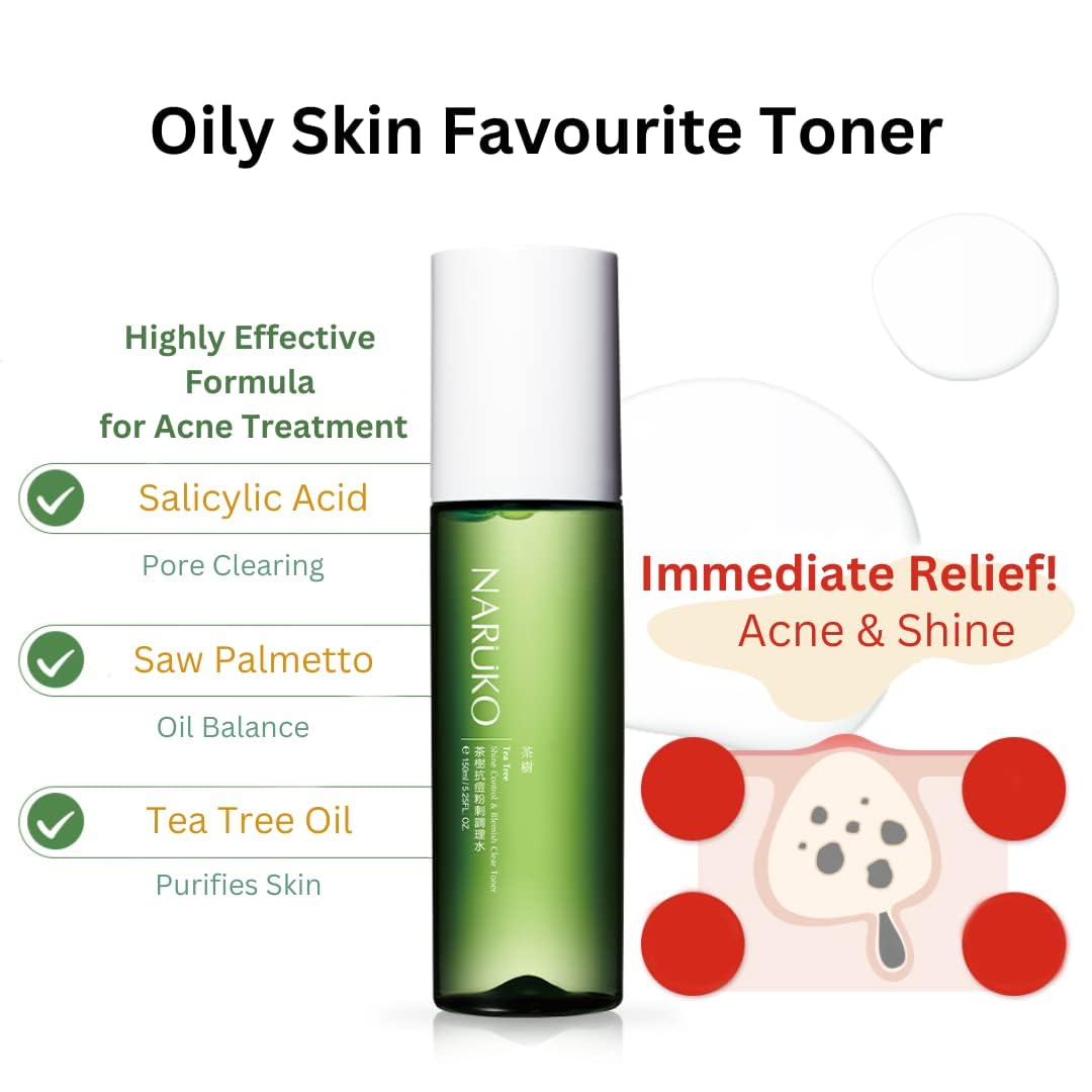 Naruko Tea Tree Toner, good for oily skin, blemish, blackhead, clear pores, tighten pores