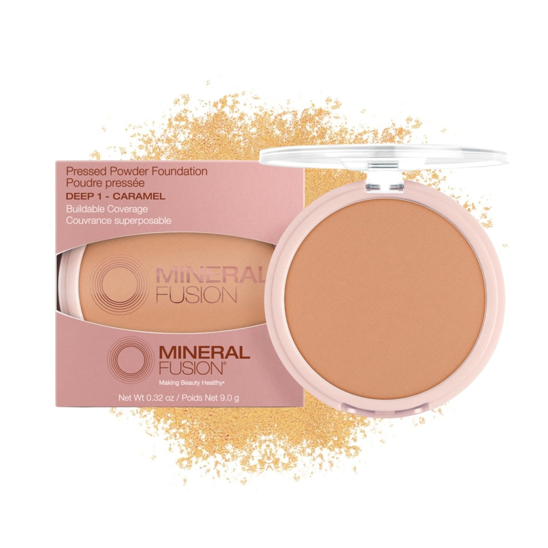 Mineral Fusion Pressed Powder Foundation, Deep 1, 0.32 Oz