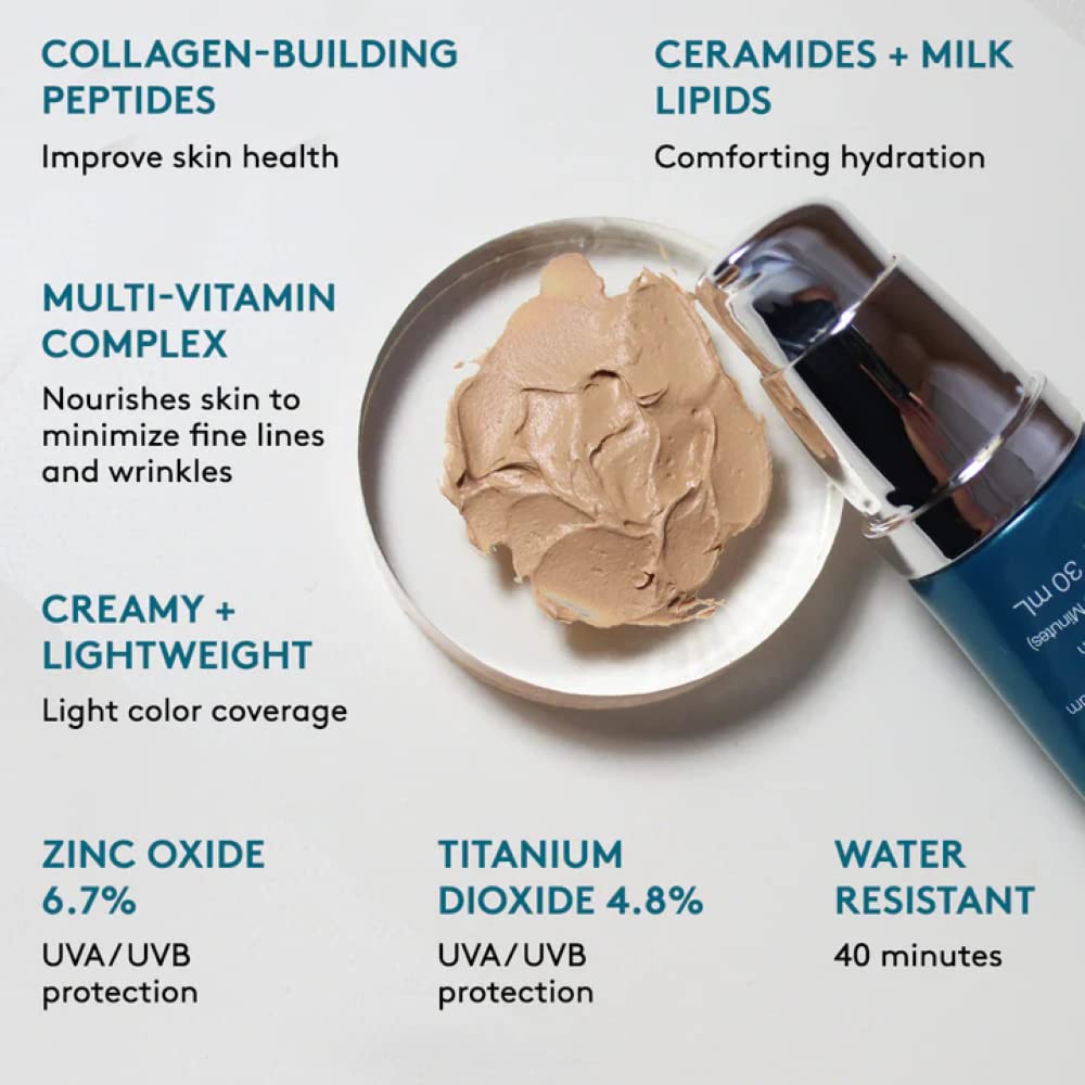 Colorescience Mineral Sunscreen Foundation, Tint du Soleil, For Sensitive Skin - Broad Spectrum SPF 30 Protection