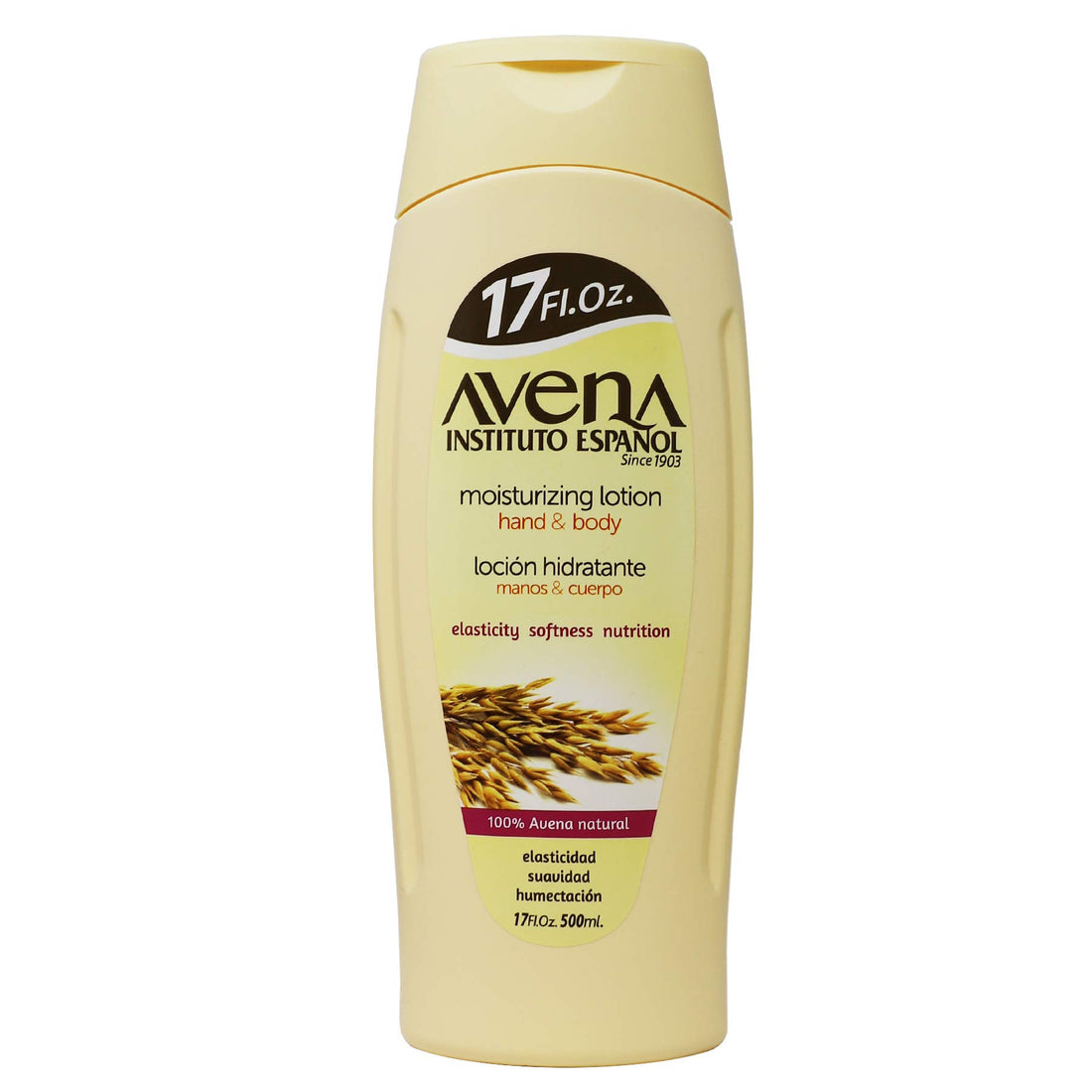 Avena Instituto EspaÃƒ±ol Moisturizing Lotion Hand and Body Lotion, Helps Moisture Soften and Nourish for your skin, Revitalizes and Protects More Elasticity, 2-pack Of 17 FL Oz, 2 Bottles