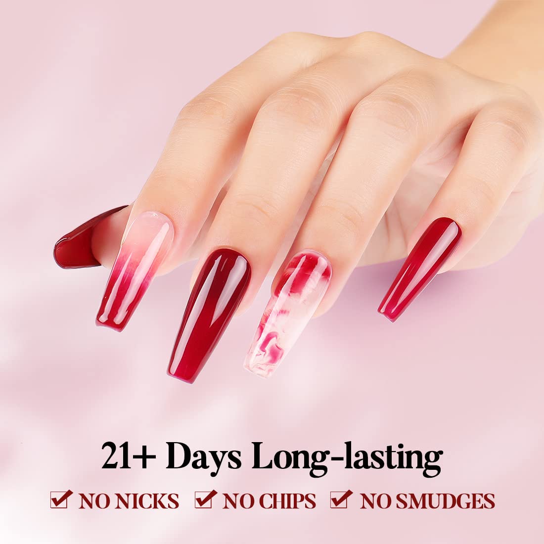 AIMEILI Soak Off UV LED Gel Nail Polish Multicolour / Mix Colour / Combo Colour Set Of 6pcs X 10ml - Kit Set 21