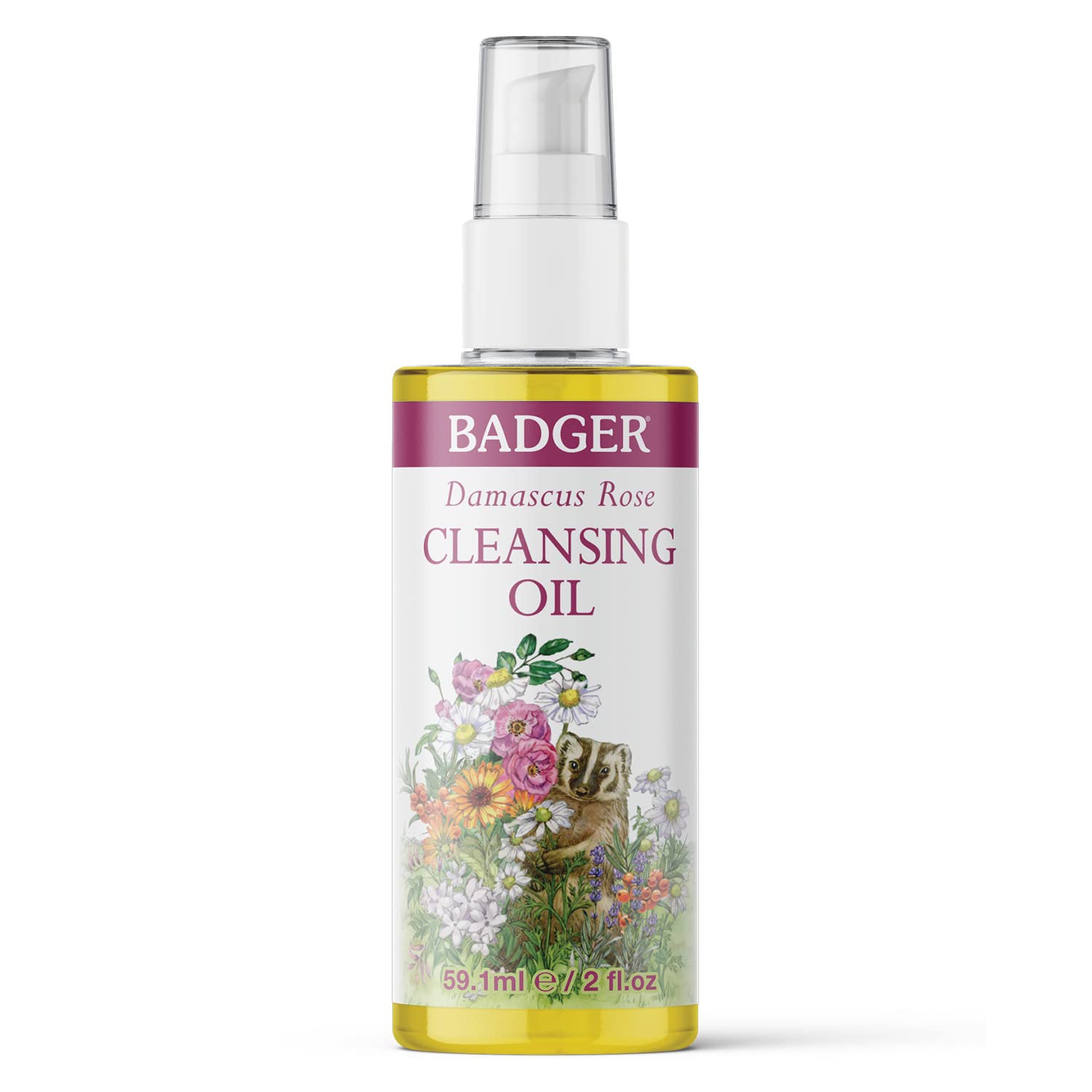 Badger Damascus Rose Cleansing Oil 2oz- Certified Organic
