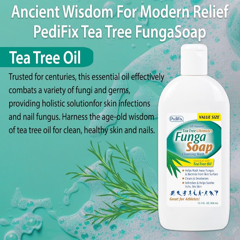PediFix FungaSoapLiquid with Tea Tree oil, 6 oz.