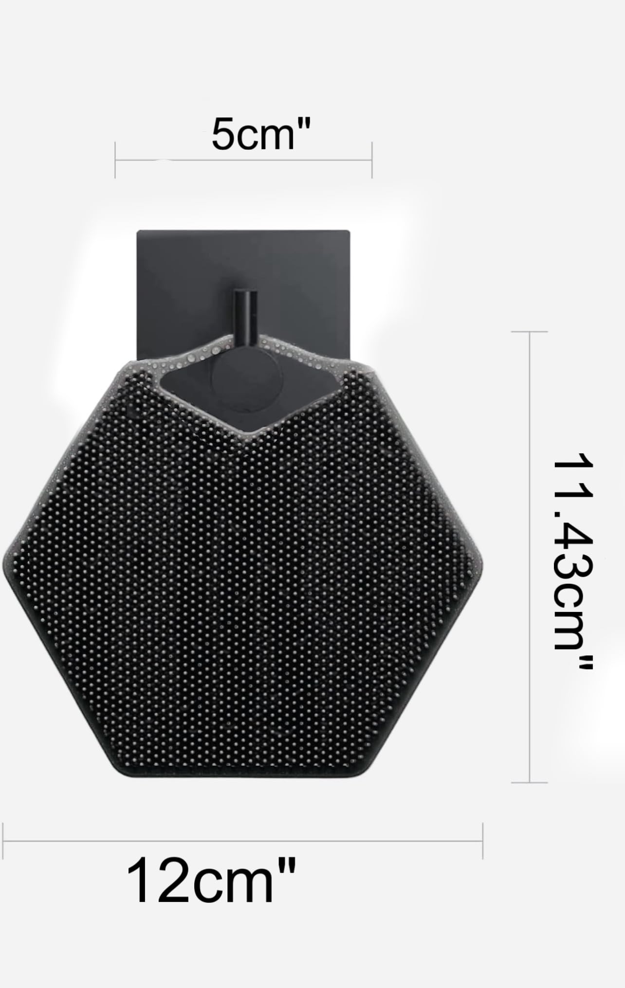 Premium Aquaphor Silicone Exfoliating Body Scrubber with Lather Boosting Bristles, Loofah Sponge, and Eco-Design Essentials- Shower Shelf for Inside Shower -Bathroom Back