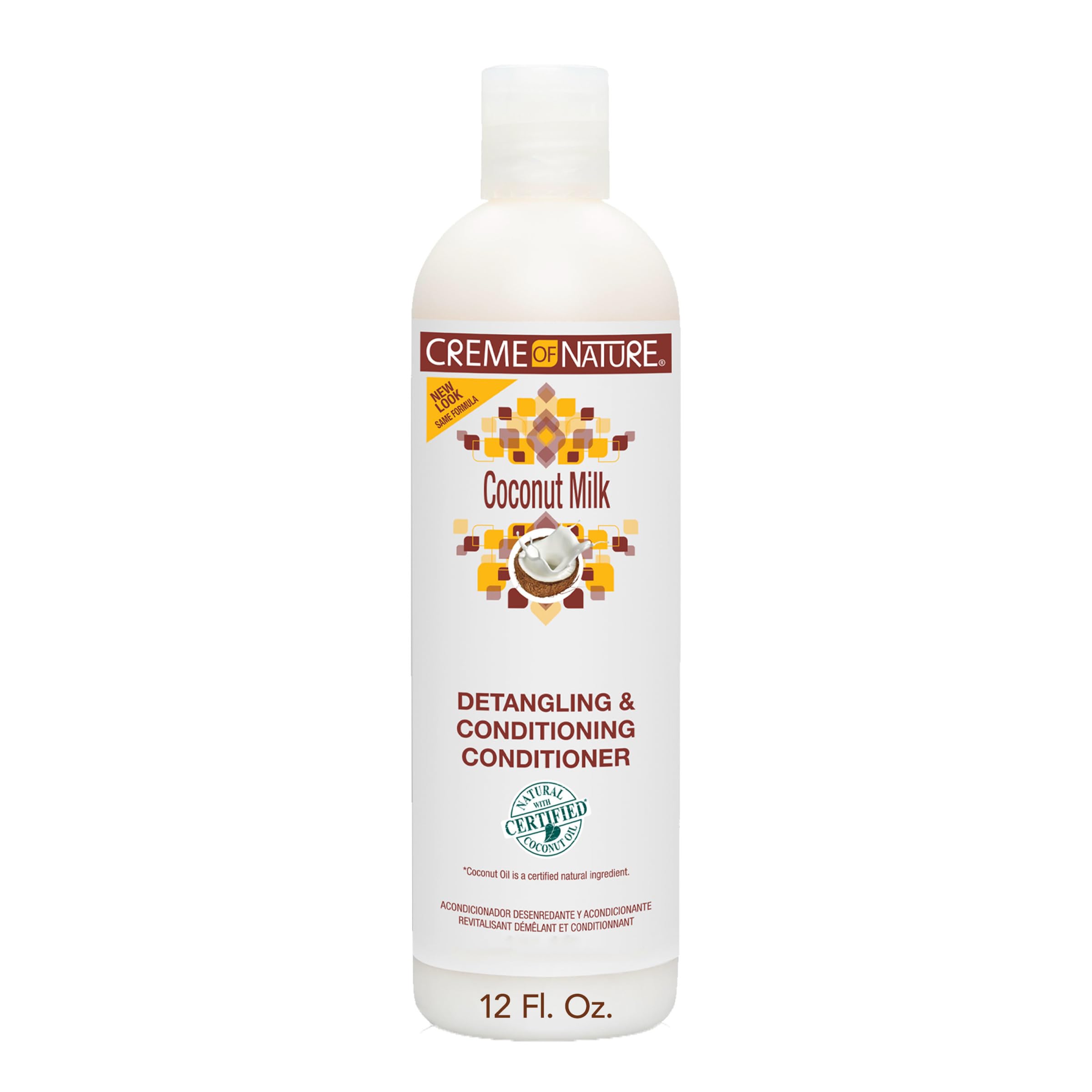 Conditioner with Coconut Milk by Creme of Nature, Detangling and Conditioning Formula for Normal Hair 12, Fl Oz