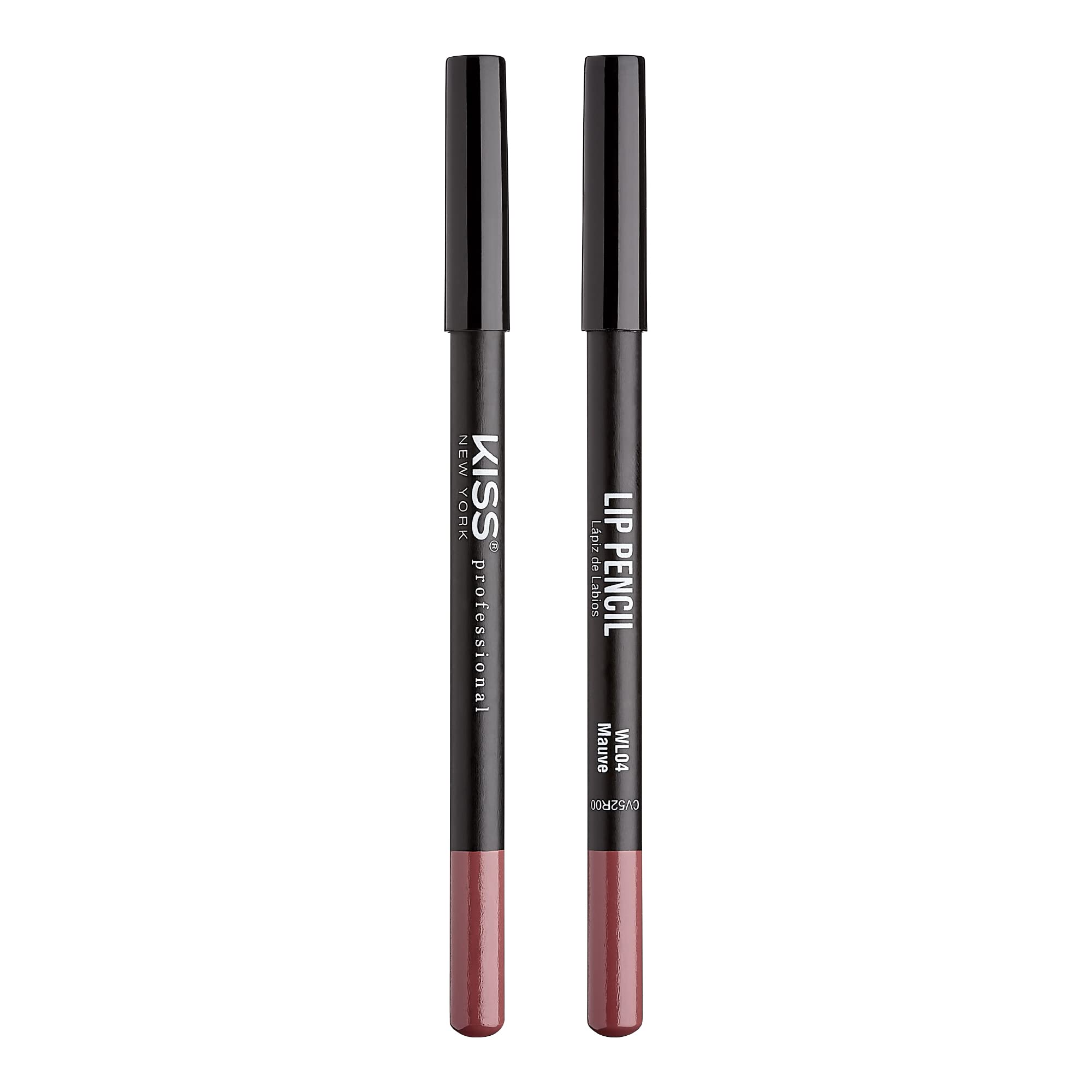 KISS NEW YORK Professional Slim Lip Pencil, Creamy Soft Lip Liner, Smooth Long-Lasting Rich Lip Color, Natural Lip Makeup, Water-Resistant Lip Crayon (Mauve)