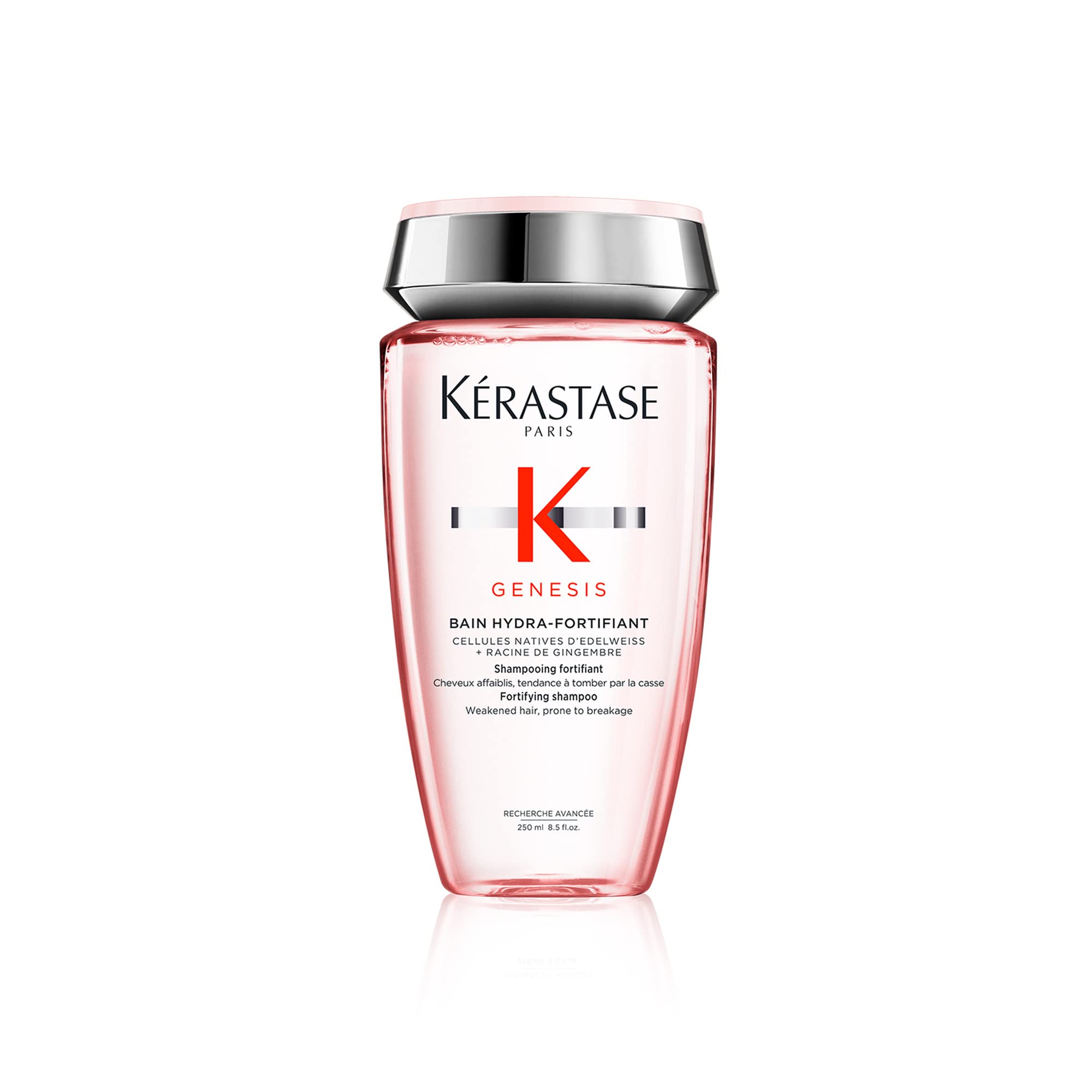 Kerastase Genesis Hydra-Fortifiant Shampoo | Anti-Breakage & Strengthening For Weak or Damaged Hair | Hydrates Hair | Silicone Free | For Fine or Oily Hair | 8.5 Fl Oz