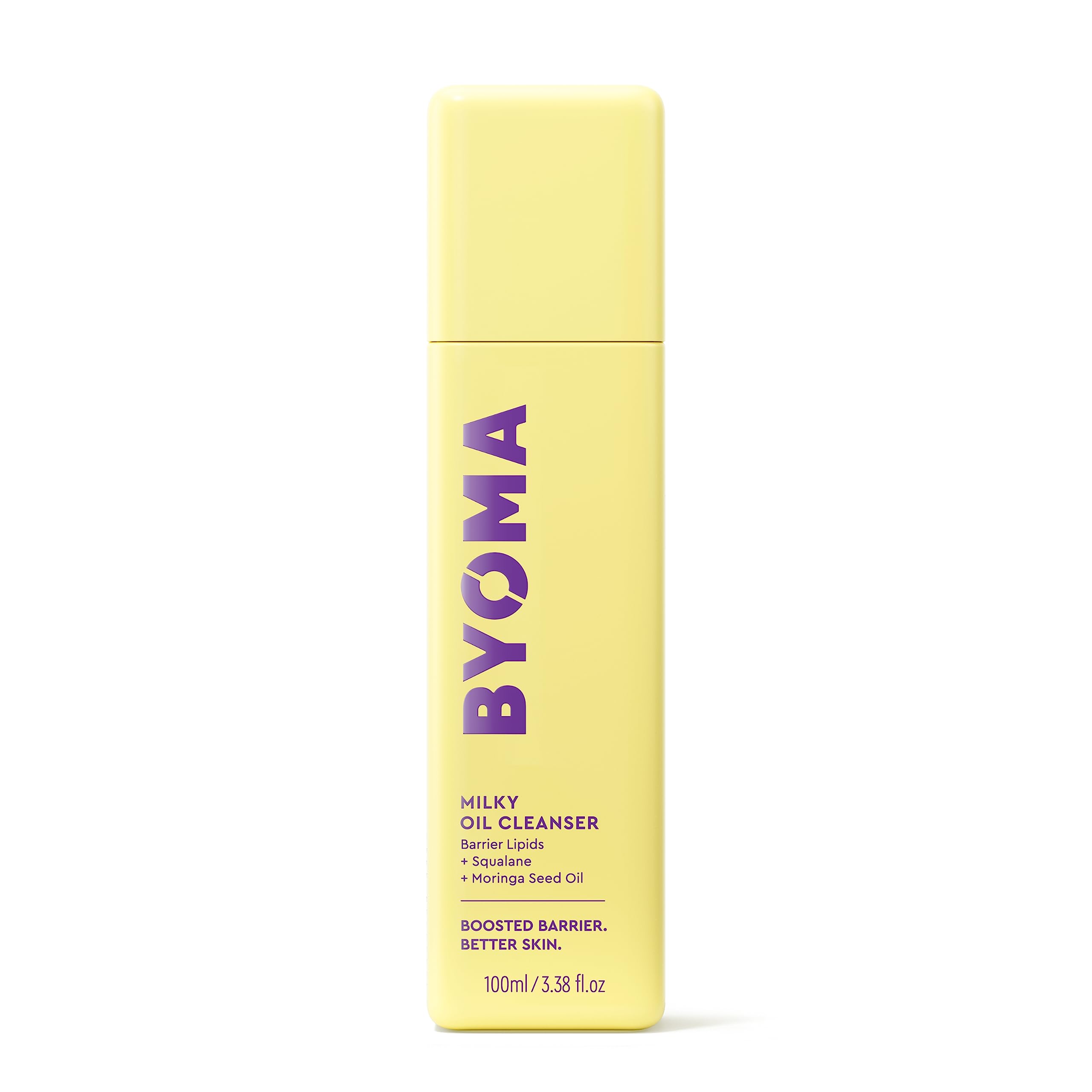 BYOMA Milky Oil Cleanser - Hydrating Facial Cleanser for Skin Barrier Repair - Tri-Ceramide Face Wash for Sensitive Skin & All Skin Types - Deeply Hydrated Skin, No Oily Residue - 3.38 fl oz