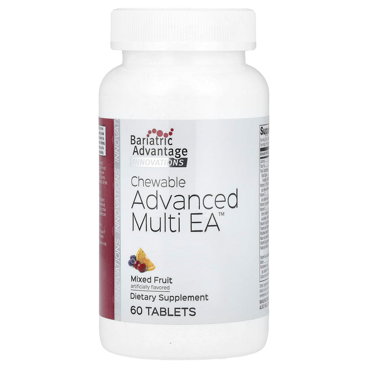 Bariatric Advantage Chewable Advanced Multi EA - High Potency Daily Multivitamin for Bariatric Surgery Patients - Mixed Fruit Flavor - 60 Count
