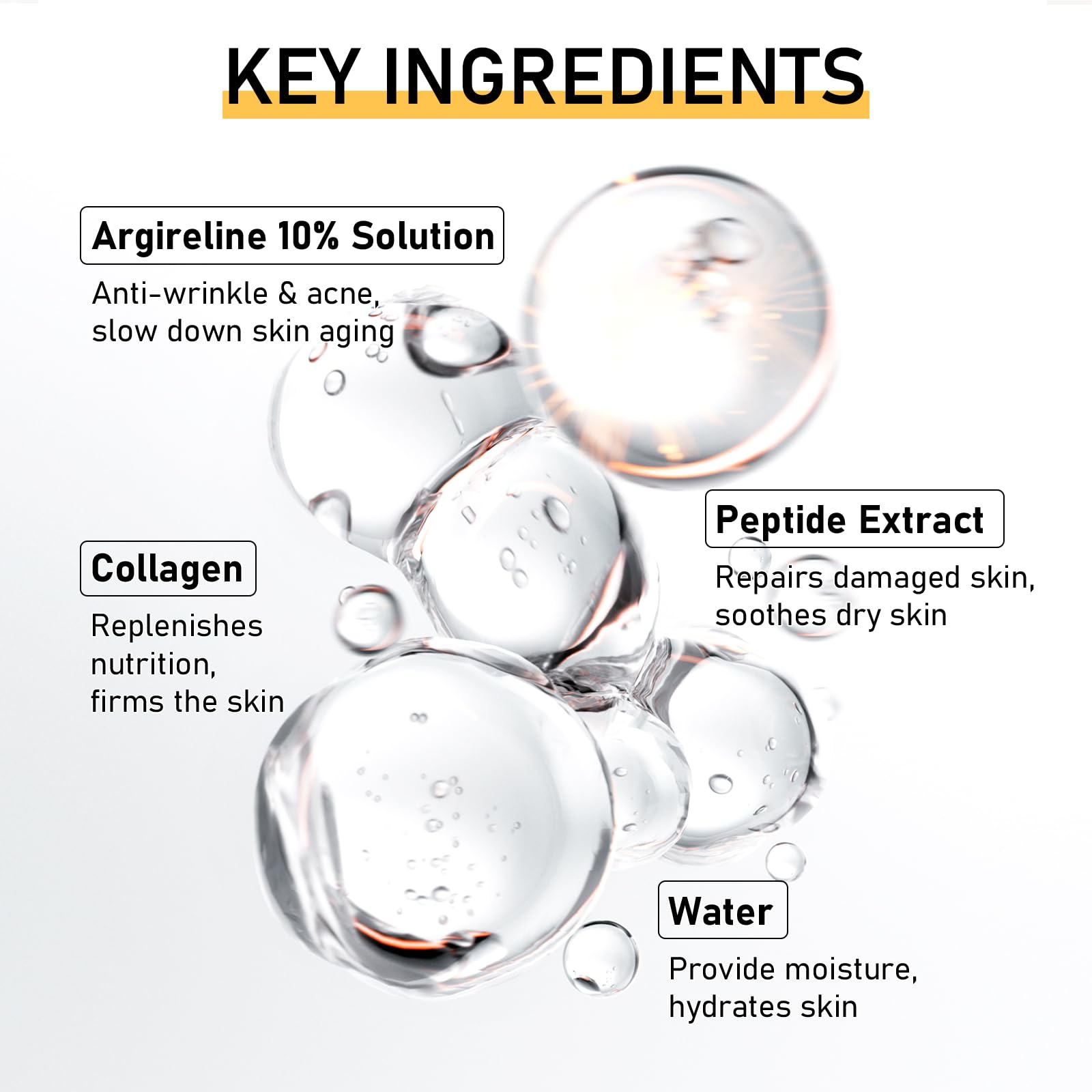 Argireline Serum For Oily Skin, Advanced Anti-Wrinkle Facial Serum For Women, 30 ML/ 1 PCS Moisturizing Argireline 10% Solution For Face, Argireline Peptide.