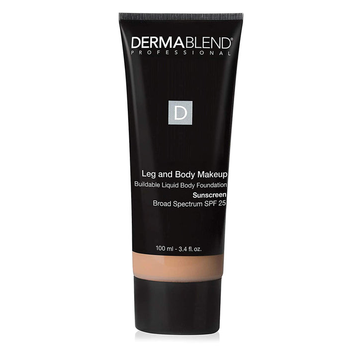 Dermablend Leg and Body Makeup Liquid Foundation with SPF 25 for Medium Coverage & All-Day Hydration, 20n Light Natural, 3.4 Fl. Oz.
